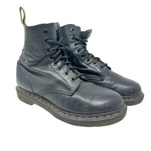 Dr. Martens 1460 Pascal Virginia Soft Leather Boots Black Combat Size US 7‎
